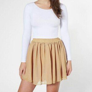 American apparel mini chiffon skirt tan M/L